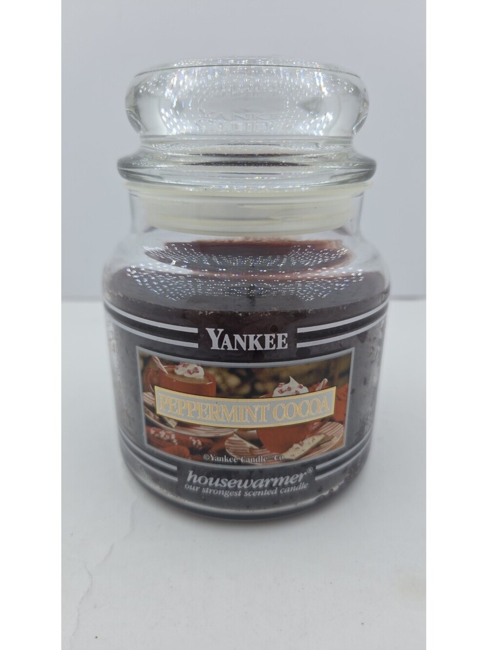 Vintage Yankee Candle Peppermint Cocoa Housewarmer 12.2 oz Retired HTF Unburned